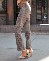 Chambers Plaid High Rise Trousers