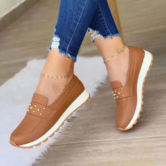 Vintage Round Toe Slip On Tassel Platform Loafers Oshnow
