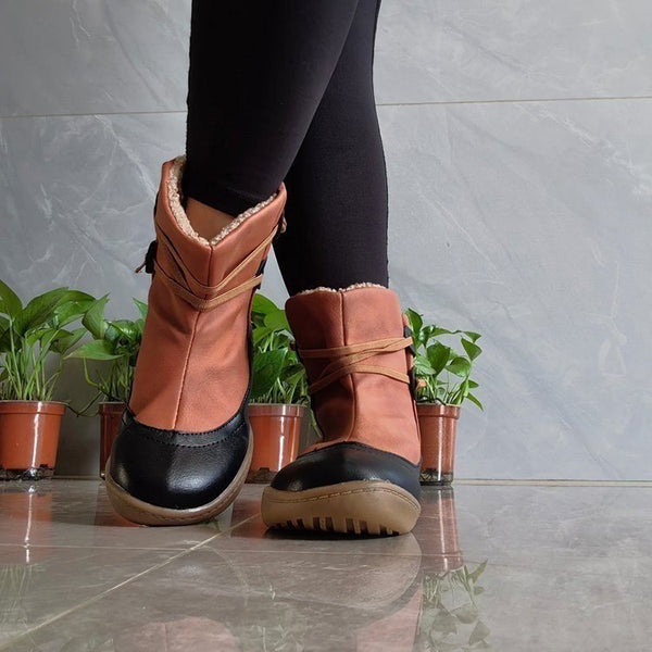 Vintage Soft Pull-On Casual Short Boots Oshnow