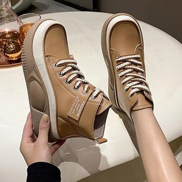 Vintage Thick Soled High Top Casual Boots Oshnow