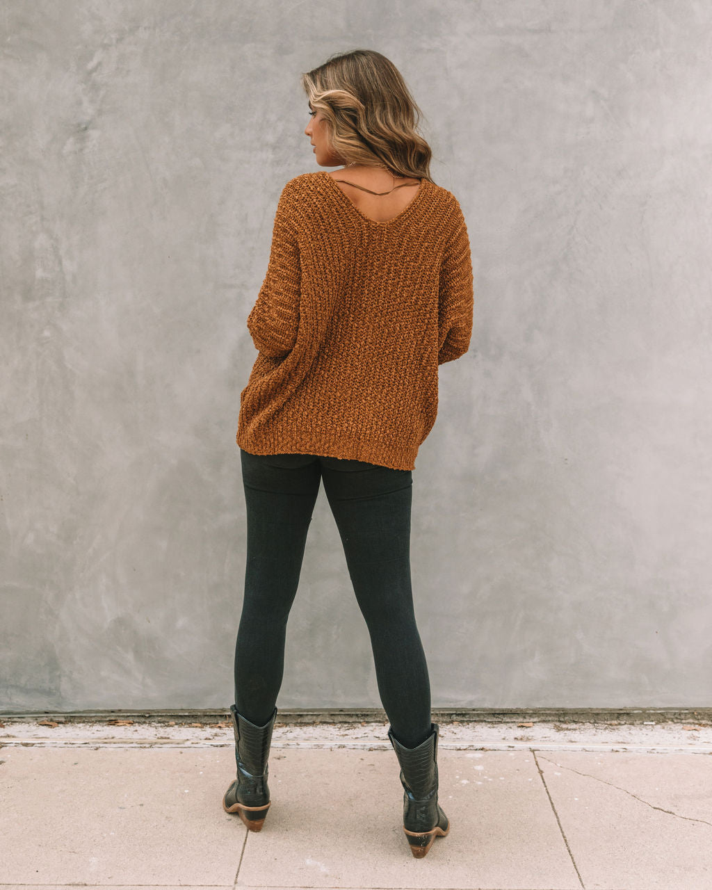 Warms My Soul Knit Sweater - Camel Oshnow