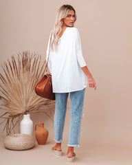 Wear It Well Long Sleeve Bamboo Knit Top - White Oshnow