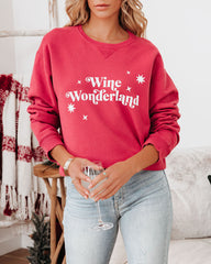 Wine Wonderland Cotton Blend Sweatshirt Oshnow