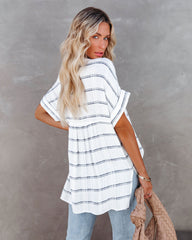 Winston Striped Woven Top Oshnow