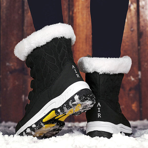 Winter Furry Warm Lace-Up Snow Boots Oshnow