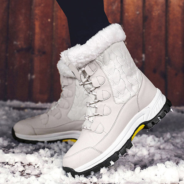 Winter Furry Warm Lace-Up Snow Boots Oshnow