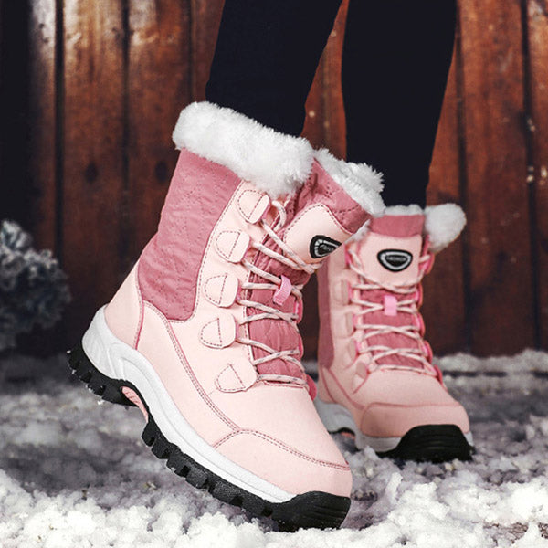 Winter Furry Warm Lace-Up Snow Boots Oshnow