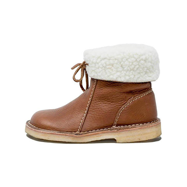 Winter Vintage Boots Warm Unisex Lace-up Shoes Oshnow