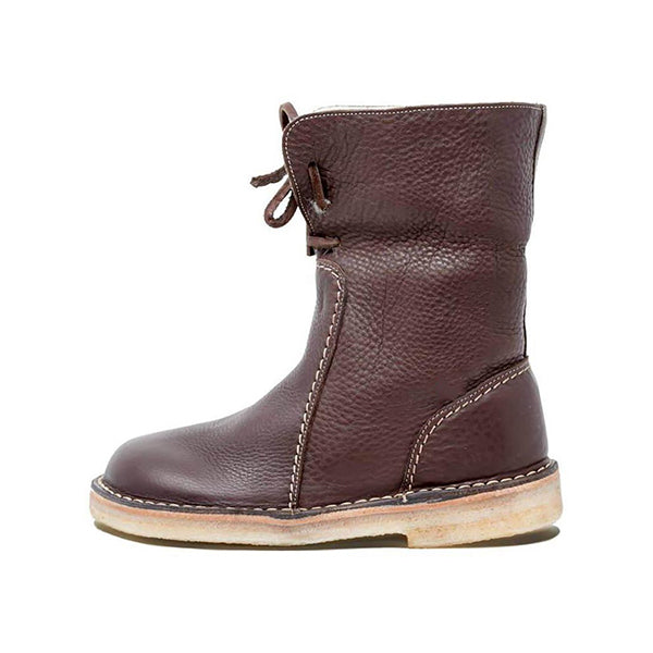 Winter Vintage Boots Warm Unisex Lace-up Shoes Oshnow