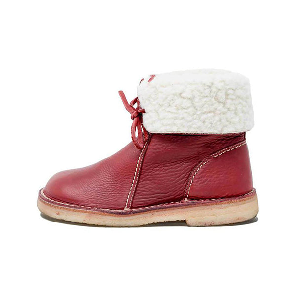 Winter Vintage Boots Warm Unisex Lace-up Shoes Oshnow