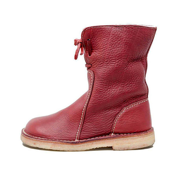Winter Vintage Boots Warm Unisex Lace-up Shoes Oshnow