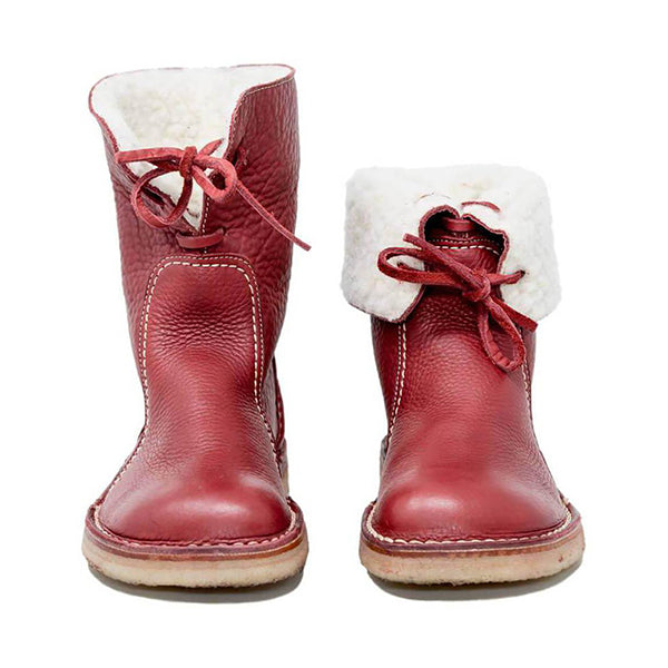 Winter Vintage Boots Warm Unisex Lace-up Shoes Oshnow