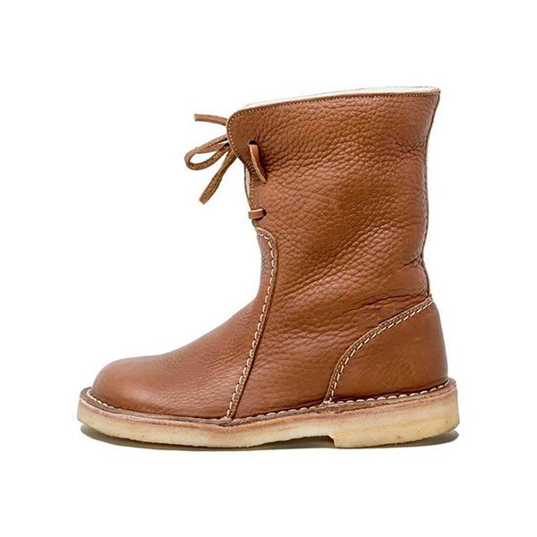 Winter Vintage Boots Warm Unisex Lace-up Shoes Oshnow