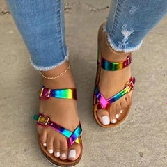 Button Summer Sandals