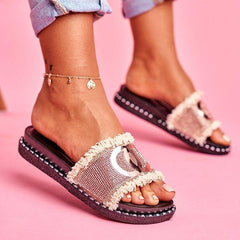 Metal Tassels Slippers