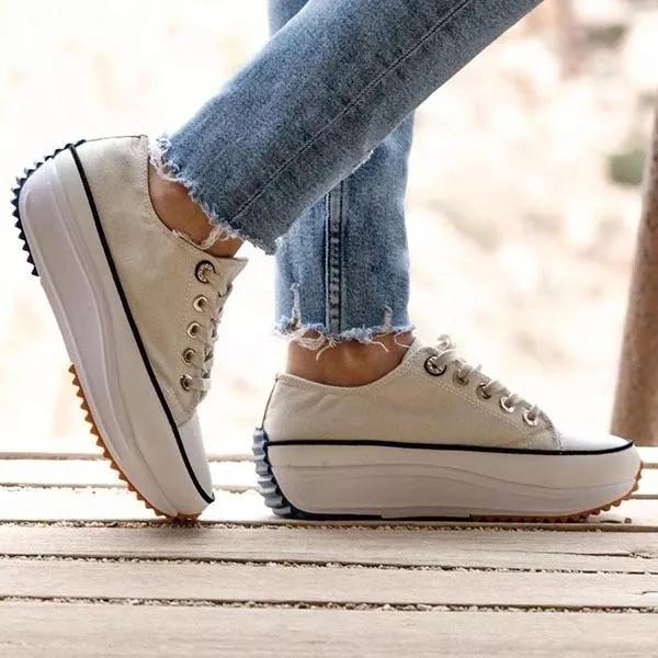 Daily Lace Up Non-Slip Platform Sneakers