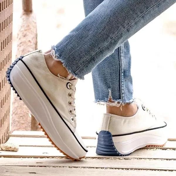 Daily Lace Up Non-Slip Platform Sneakers