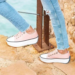 Daily Lace Up Non-Slip Platform Sneakers