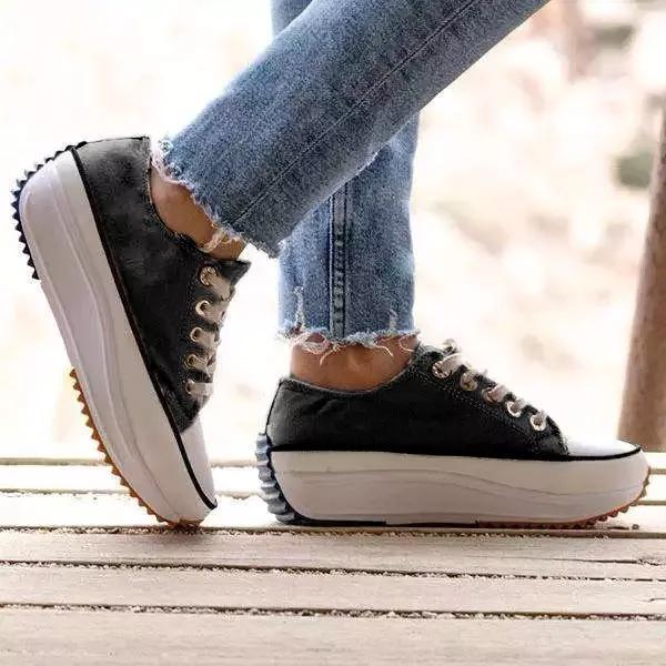 Daily Lace Up Non-Slip Platform Sneakers