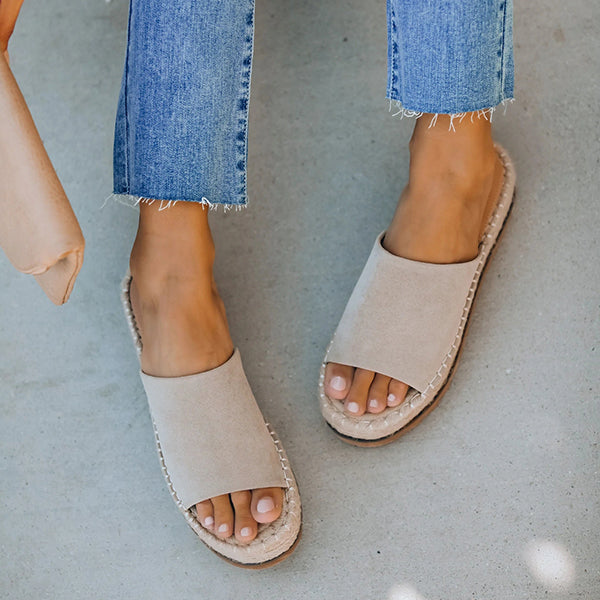 Daily Faux Suede Espadrille Flatform Sandals