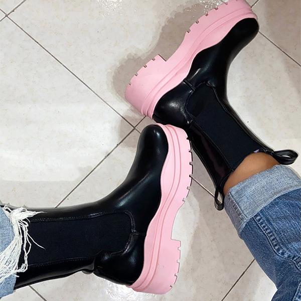 Colorful Platform Boots