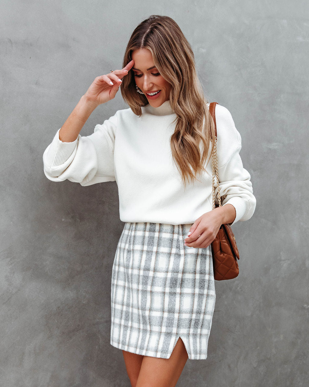 All On Me Plaid Mini Skirt