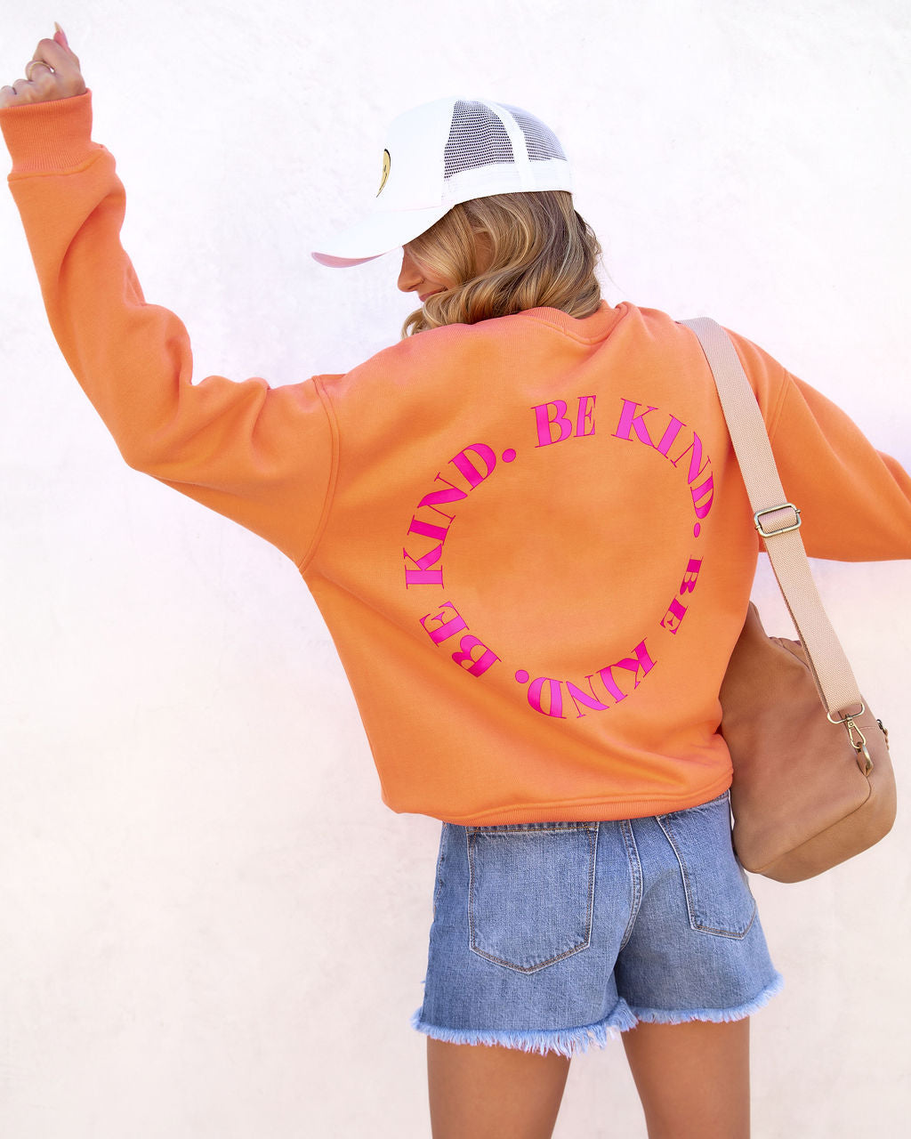 Sudadera de mezcla de algodón Be Kind - Naranja 