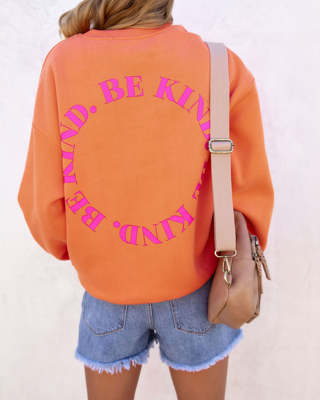 Sudadera de mezcla de algodón Be Kind - Naranja 