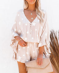 Mono tipo kimono con estrellas bordadas Beyond The Sea - Arena 