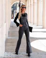 Brady Bell Bottom Pocketed Overalls - Washed Black