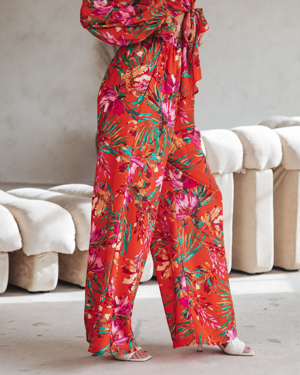 Coral Reef Sunsets Wide Leg Pants