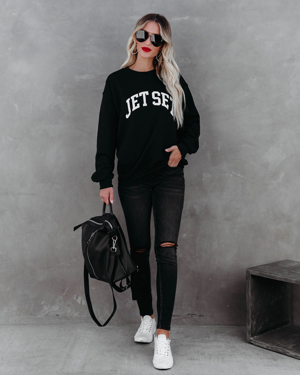 Cotton Blend Jet Set Sweatshirt