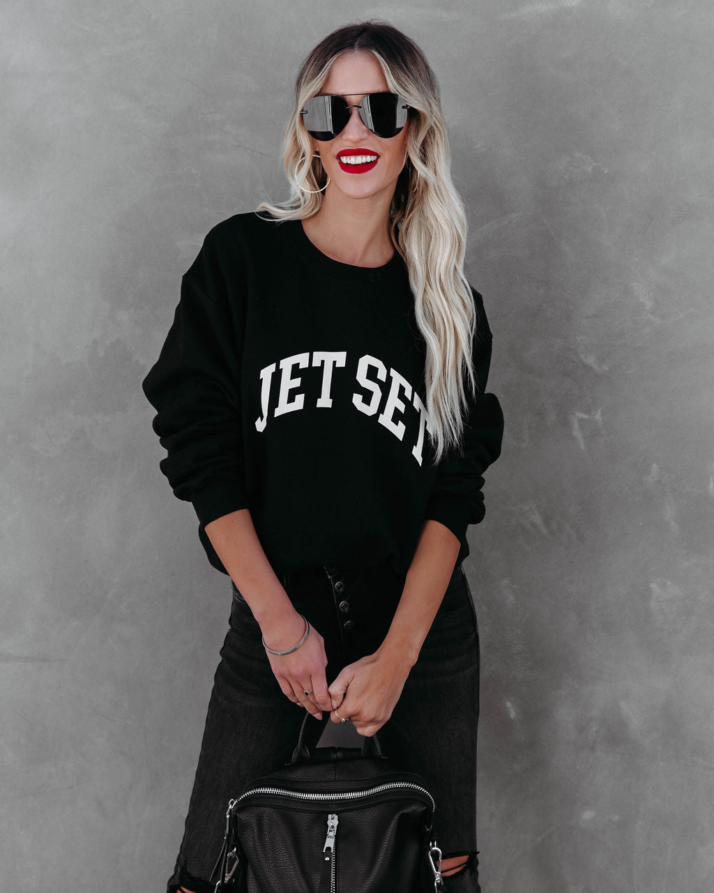 Jet Set-Sweatshirt aus Baumwollmischung