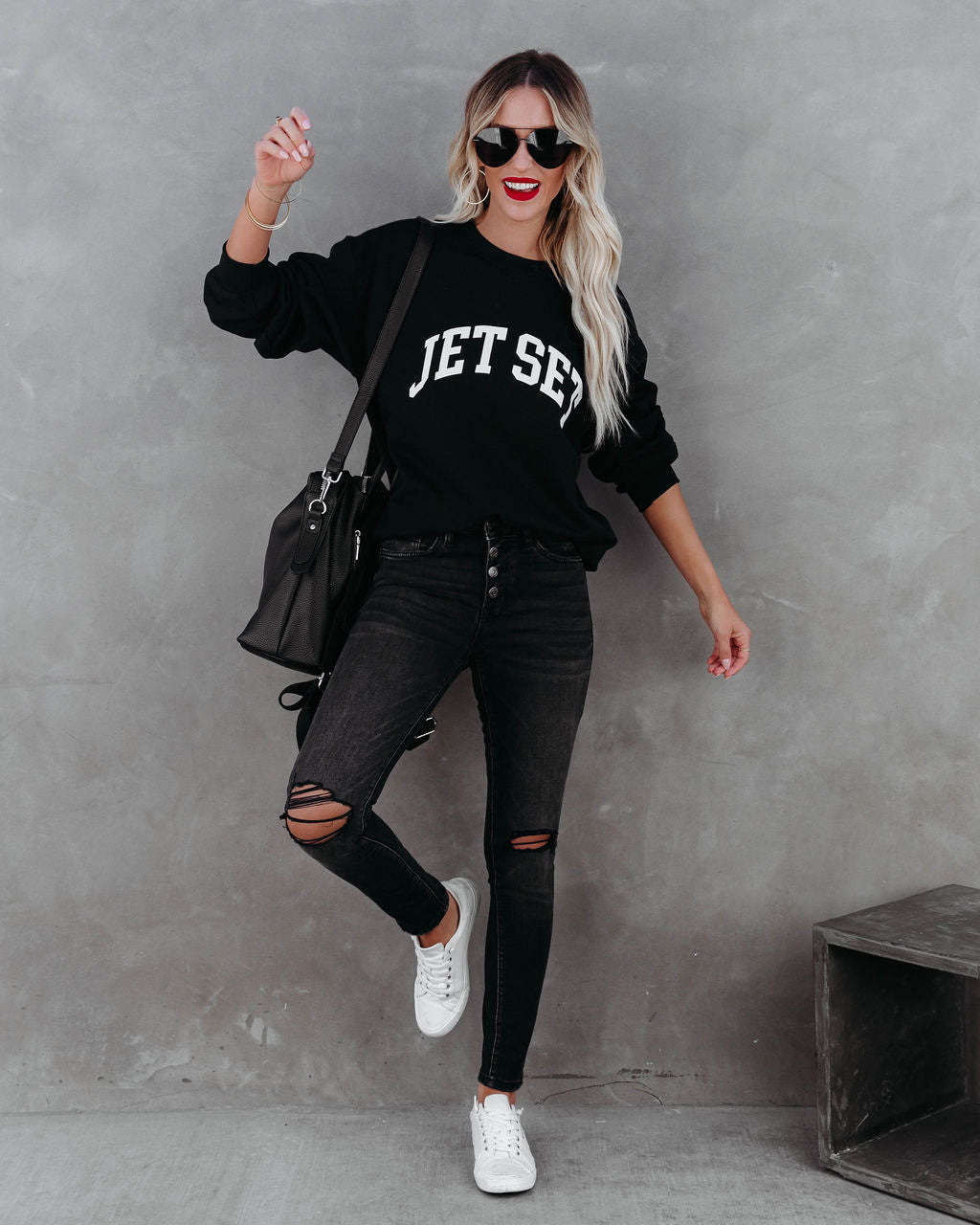 Cotton Blend Jet Set Sweatshirt