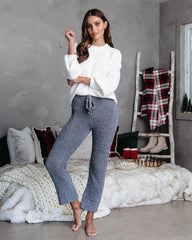 Cozy Town Soft Knit Drawstring Pants - Grey - SALE