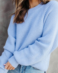 Cue The Cuddles Crewneck Sweater - Blue