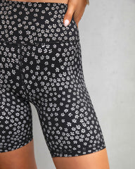 Dark Daisy Biker Shorts