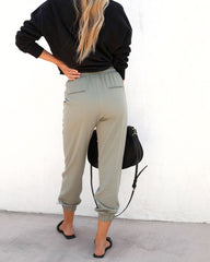 Erwin Tencel Pocketed Jogger Pants - Olive