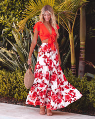 Greta Floral Tiered Maxi Skirt