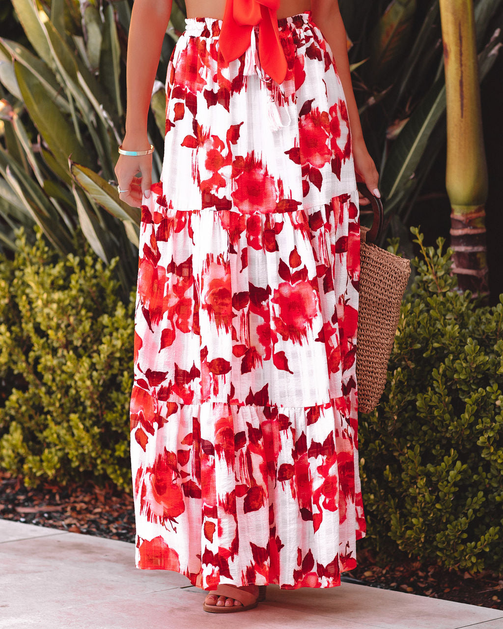 Greta Floral Tiered Maxi Skirt