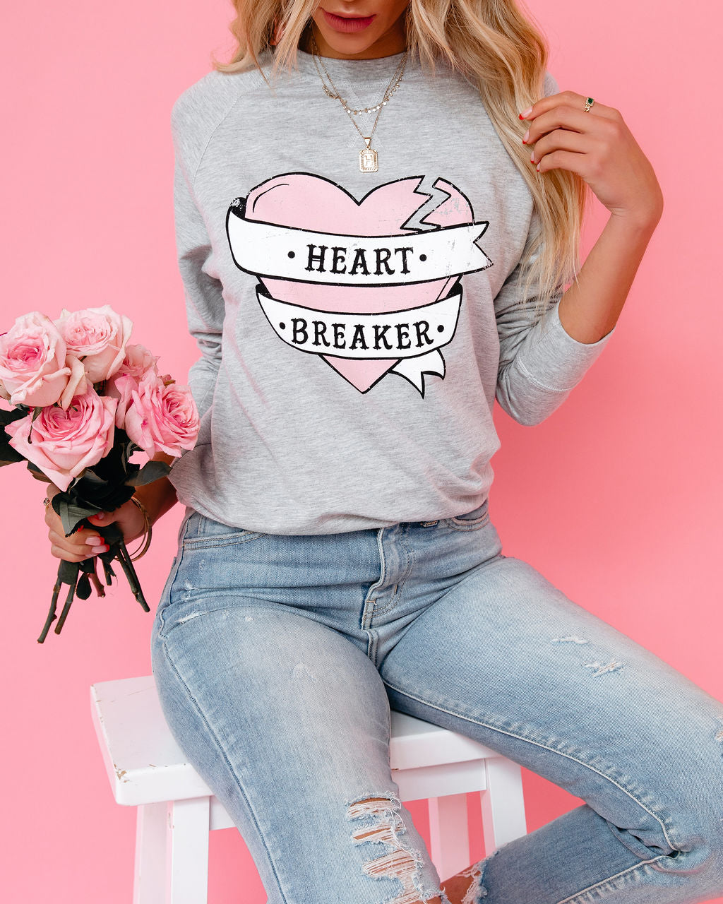 Heartbreaker Cotton Blend Raglan Pullover