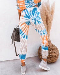 Pantalones deportivos Icebreaker de algodón con efecto tie-dye y bolsillos