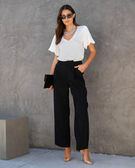 Charlotte High Waisted Pants - Black