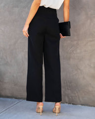 Charlotte High Waisted Pants - Black