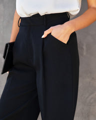 Charlotte High Waisted Pants - Black